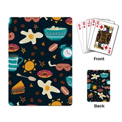 Seamless-pattern-with-breakfast-symbols-morning-coffee Playing Cards Single Design (rectangle) by uniart180623