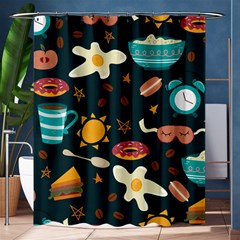 Seamless-pattern-with-breakfast-symbols-morning-coffee Shower Curtain 60  X 72  (medium)  by uniart180623