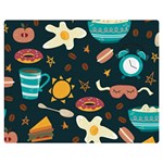 Seamless-pattern-with-breakfast-symbols-morning-coffee Two Sides Premium Plush Fleece Blanket (Medium) 60 x50  Blanket Front