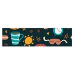 Seamless-pattern-with-breakfast-symbols-morning-coffee Oblong Satin Scarf (16  x 60 ) Front