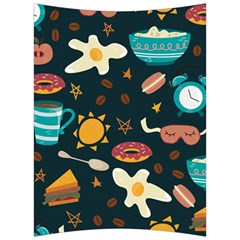 Seamless-pattern-with-breakfast-symbols-morning-coffee Back Support Cushion by uniart180623