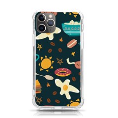 Seamless-pattern-with-breakfast-symbols-morning-coffee Iphone 11 Pro 5 8 Inch Tpu Uv Print Case by uniart180623