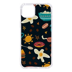 Seamless-pattern-with-breakfast-symbols-morning-coffee Iphone 14 Plus Tpu Uv Print Case