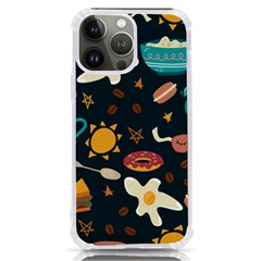 Seamless-pattern-with-breakfast-symbols-morning-coffee Iphone 13 Pro Max Tpu Uv Print Case by uniart180623