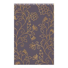 Seamless-pattern-gold-floral-ornament-dark-background-fashionable-textures-golden-luster Shower Curtain 48  X 72  (small) 