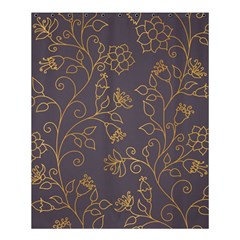 Seamless-pattern-gold-floral-ornament-dark-background-fashionable-textures-golden-luster Shower Curtain 60  X 72  (medium)  by uniart180623