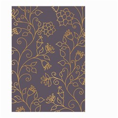 Seamless-pattern-gold-floral-ornament-dark-background-fashionable-textures-golden-luster Small Garden Flag (two Sides) by uniart180623