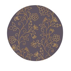 Seamless-pattern-gold-floral-ornament-dark-background-fashionable-textures-golden-luster Mini Round Pill Box (pack Of 3) by uniart180623