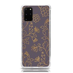 Seamless-pattern-gold-floral-ornament-dark-background-fashionable-textures-golden-luster Samsung Galaxy S20plus 6 7 Inch Tpu Uv Case by uniart180623