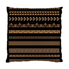 Set-antique-greek-borders-seamless-ornaments-golden-color-black-background-flat-style-greece-concept Standard Cushion Case (one Side)