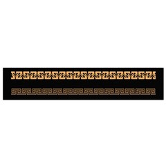 Set-antique-greek-borders-seamless-ornaments-golden-color-black-background-flat-style-greece-concept Small Premium Plush Fleece Scarf