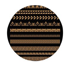 Set-antique-greek-borders-seamless-ornaments-golden-color-black-background-flat-style-greece-concept Mini Round Pill Box (pack Of 5) by uniart180623