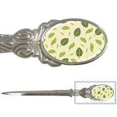 Leaf-spring-seamless-pattern-fresh-green-color-nature Letter Opener by uniart180623