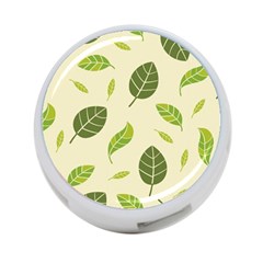 Leaf-spring-seamless-pattern-fresh-green-color-nature 4-port Usb Hub (two Sides) by uniart180623