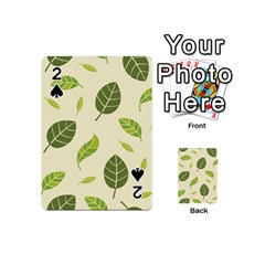 Leaf-spring-seamless-pattern-fresh-green-color-nature Playing Cards 54 Designs (mini) by uniart180623