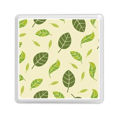 Leaf-spring-seamless-pattern-fresh-green-color-nature Memory Card Reader (square) by uniart180623