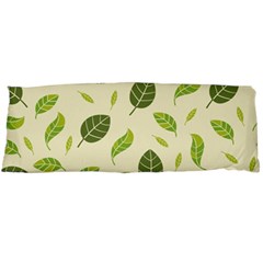 Leaf-spring-seamless-pattern-fresh-green-color-nature Body Pillow Case (dakimakura) by uniart180623