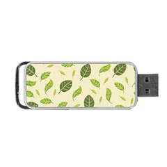 Leaf-spring-seamless-pattern-fresh-green-color-nature Portable Usb Flash (two Sides) by uniart180623