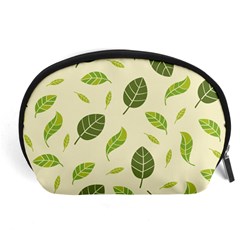 Leaf-spring-seamless-pattern-fresh-green-color-nature Accessory Pouch (large) by uniart180623