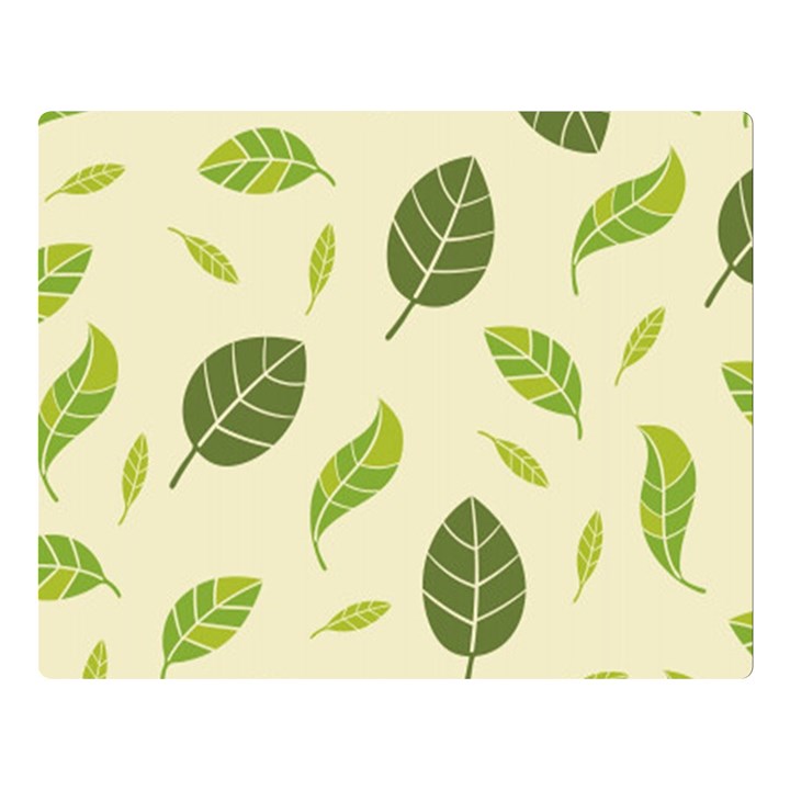 Leaf-spring-seamless-pattern-fresh-green-color-nature Two Sides Premium Plush Fleece Blanket (Large)