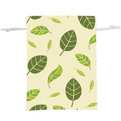 Leaf-spring-seamless-pattern-fresh-green-color-nature Lightweight Drawstring Pouch (xl) by uniart180623