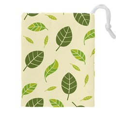 Leaf-spring-seamless-pattern-fresh-green-color-nature Drawstring Pouch (5xl) by uniart180623