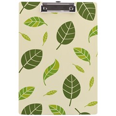 Leaf-spring-seamless-pattern-fresh-green-color-nature A4 Acrylic Clipboard by uniart180623