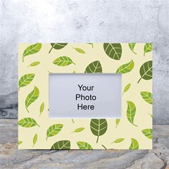 Leaf-spring-seamless-pattern-fresh-green-color-nature White Tabletop Photo Frame 4 x6  by uniart180623