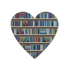 Bookshelf Heart Magnet