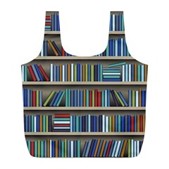 Bookshelf Full Print Recycle Bag (l)