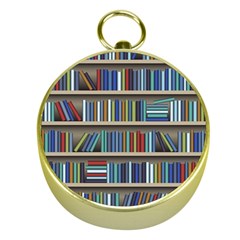 Bookshelf Gold Compasses