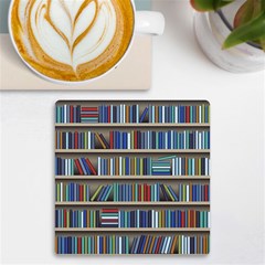 Bookshelf Uv Print Square Tile Coaster  by uniart180623