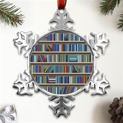 Bookshelf Metal Small Snowflake Ornament