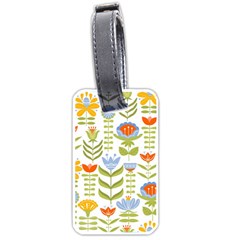 Seamless-pattern-with-various-flowers-leaves-folk-motif Luggage Tag (one Side) by uniart180623