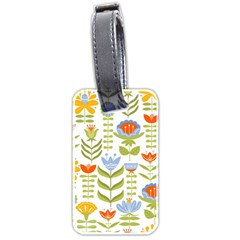 Seamless-pattern-with-various-flowers-leaves-folk-motif Luggage Tag (two Sides) by uniart180623