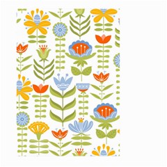 Seamless-pattern-with-various-flowers-leaves-folk-motif Large Garden Flag (two Sides)