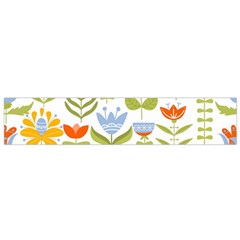 Seamless-pattern-with-various-flowers-leaves-folk-motif Small Premium Plush Fleece Scarf by uniart180623