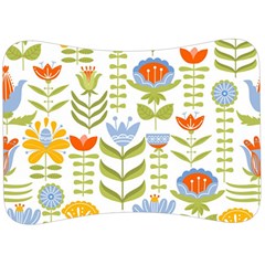 Seamless-pattern-with-various-flowers-leaves-folk-motif Velour Seat Head Rest Cushion by uniart180623