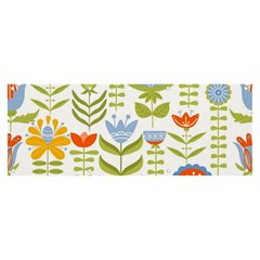 Seamless-pattern-with-various-flowers-leaves-folk-motif Banner And Sign 8  X 3  by uniart180623