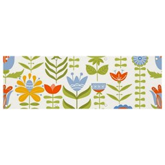 Seamless-pattern-with-various-flowers-leaves-folk-motif Banner And Sign 9  X 3  by uniart180623