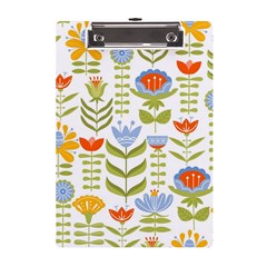 Seamless-pattern-with-various-flowers-leaves-folk-motif A5 Acrylic Clipboard