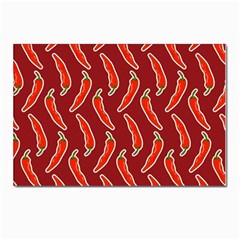 Chili-pattern-red Postcard 4 x 6  (pkg Of 10)