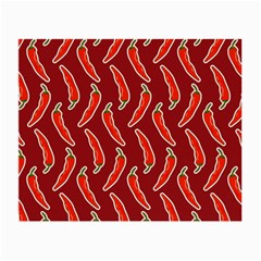 Chili-pattern-red Small Glasses Cloth by uniart180623