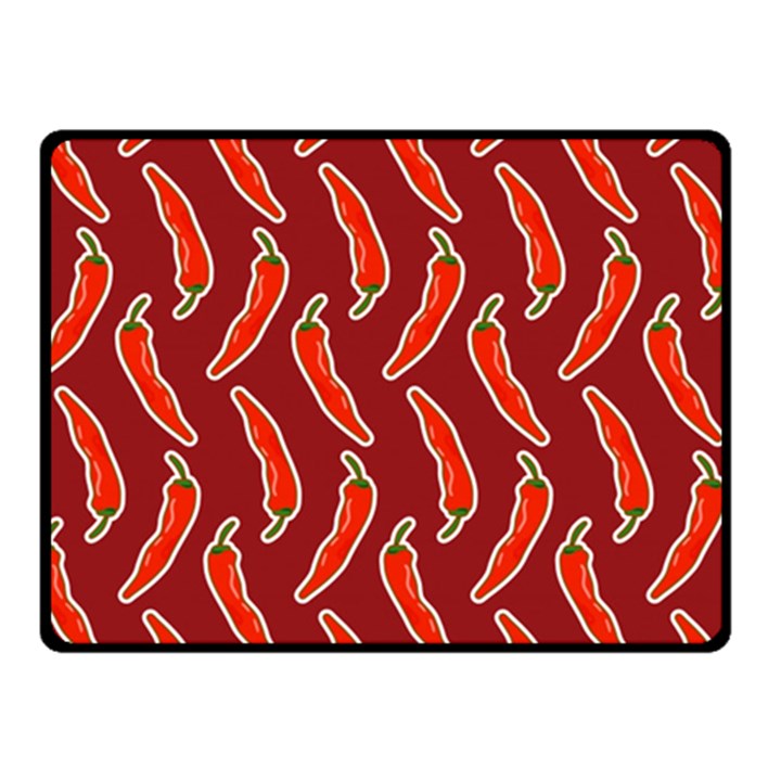 Chili-pattern-red Fleece Blanket (Small)