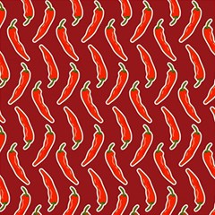 Chili-pattern-red Play Mat (square) by uniart180623