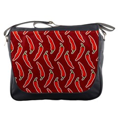 Chili-pattern-red Messenger Bag