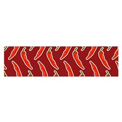 Chili-pattern-red Oblong Satin Scarf (16  X 60 )