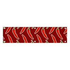 Chili-pattern-red Banner And Sign 4  X 1 