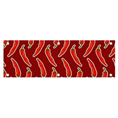 Chili-pattern-red Banner And Sign 6  X 2 