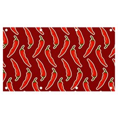 Chili-pattern-red Banner And Sign 7  X 4 